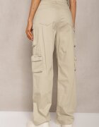 daysie Pantaloni Bej deschis Din bumbac Cargo High Waist Arcara