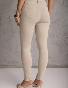 daysie Pantaloni Bej Skinny cu talie înaltă și eșarfă decorativă Hyadia