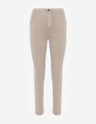 daysie Pantaloni Bej Skinny cu talie înaltă și eșarfă decorativă Hyadia