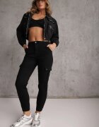 daysie Pantaloni Cargo Negri Eraste