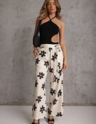 daysie Pantaloni Oramare Negru cu crem