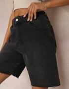 daysie Pantaloni scurți Negri cu talie înaltă din denim Tierna