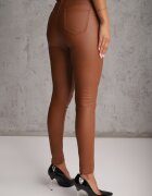 daysie Pantaloni skinny Maro deschis din piele ecologică Zejomi