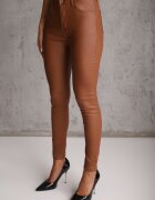 daysie Pantaloni skinny Maro deschis din piele ecologică Zejomi