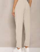 dbt fashion Pantaloni Bej deschis cu Talie Regulară cu Elastic și Șnur în Talie Cerinda