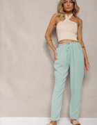 dbt fashion Pantaloni Verde deschis cu talie normală cu elastic și șnur în talie Cerinda