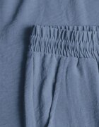 defox Compleu Albastru deschis Bluză și Pantaloni Largi din Viscoză și cu Buzunare Efraria
