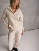 defox Compleu de trening Bej din polar Bluză cu fermoar scurt și Pantaloni jogger Hypamena