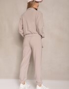 defox Compleu sport Bej Utility Bluză cu fermoar și Pantaloni cu buzunare Telinoria