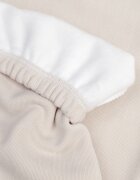 defox Pantaloni Bej de Trening din Bumbac cu Căptușeală Călduroasă Decorați cu Șnur Citila