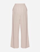 defox Pantaloni Bej deschis Largi din Viscoză cu elastic în talie Lealirre