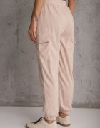 defox Pantaloni Bej Tip Cargo High Waist Worseli
