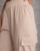 defox Pantaloni Bej Tip Cargo High Waist Worseli
