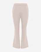 defox Pantaloni de trening bej evazați cu elastic în talie Efranaria