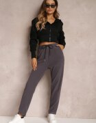 defox Pantaloni de trening Gri cu elastic în talie Imith