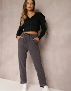 defox Pantaloni de trening Gri cu elastic în talie Imith