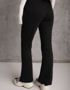 defox Pantaloni de trening Negri Flare cu elastic în talie Efranaria