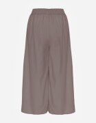 defox Pantaloni Gri Talie înaltă cu craci largi din viscoză cu elastic în talie Crisantas