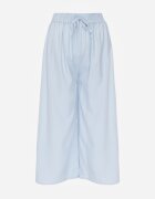 defox Pantaloni High Waist Albastru deschis cu croială largă din Viscoză cu elastic în talie Crisantas
