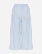 defox Pantaloni High Waist Albastru deschis cu croială largă din Viscoză cu elastic în talie Crisantas