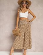 defox Pantaloni Largi Verde deschis cu elastic în talie Ruza