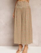 defox Pantaloni Largi Verde deschis cu elastic în talie Ruza