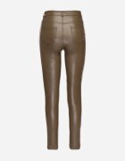 defox Pantaloni Maro croi skinny din piele ecologică Zorlemi