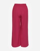 defox Pantaloni Mov închis Talie înaltă cu picioare largi din Viscoză Finisați cu elastic în talie Crisantas