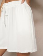 defox Pantaloni scurți Albi din viscoză High Waist Puvione