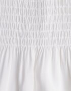 defox Rochie Albă din Bumbac Decorată cu Legătură Tollasea