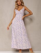 defox Rochie Roz deschis din bumbac cu bretele subțiri cu imprimeu floral cu croială evazată Rosaq