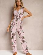 defox Salopetă Roz deschis Taliată Fără mâneci Floral Senivia