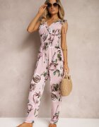 defox Salopetă Roz deschis Taliată Fără mâneci Floral Senivia