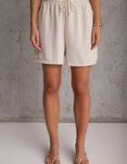 defox Scurt Casual High Waist pentru Vară bogate în viscoză Ismina Bej deschis