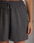 defox Scurt Casual High Waist pentru Vară bogate în viscoză Ismina Gri