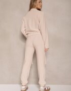 defox Set de Trening Deschis Bej Utility Bluză cu Fermoar și Pantaloni cu Buzunare Telinoria