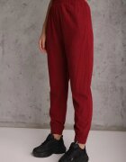 defox Set Trening Bordou cu Dungi Jachetă cu fermoar și guler și Pantaloni