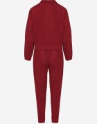 defox Set Trening Bordou cu Dungi Jachetă cu fermoar și guler și Pantaloni