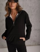defox Set trening negru din polar Bluză cu fermoar scurt și Pantaloni jogger Hypamena