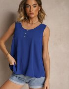 defox Top Albastru cu bumbac decorat cu nasturi Ulosiella
