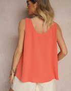 defox Top Portocaliu cu bumbac decorat cu nasturi Ulosiella
