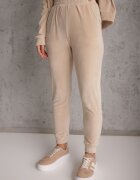 defox Trening de velur bej deschis Bluză cu glugă și Pantaloni drepți Arislo
