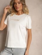 defox Tricou alb din bumbac cu imprimeu Nalothra