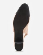 diamantique Sandale bej cu toc gros slingback decorate cu baretă Divolia