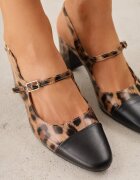 diamantique Sandale Panteră cu toc gros Slingback cu curea Divolia
