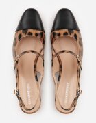 diamantique Sandale Panteră cu toc gros Slingback cu curea Divolia