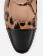 diamantique Sandale Panteră cu toc gros Slingback cu curea Divolia