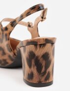 diamantique Sandale Panteră cu toc gros Slingback cu curea Divolia