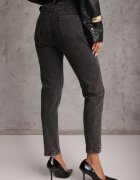 elsa.m by may Blugi Negri Mom Fit cu curea Astera