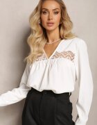 elsa.m by may Bluză Albă cu Broderie și Mânecă Lungă Khodi